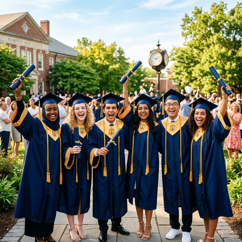 Happy graduates celebrating